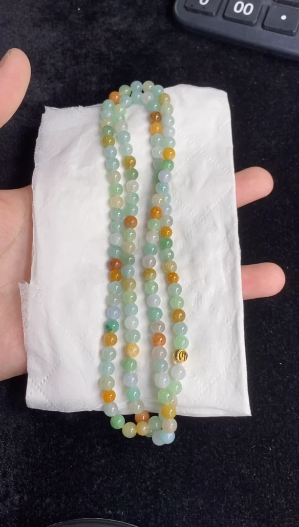 未镶嵌手串翡翠157号链接天然缅甸A货翡翠一物一证