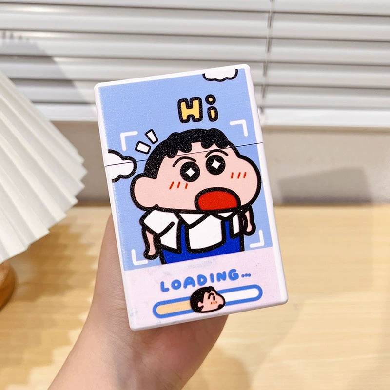 蜡笔小新打火机粉色火焰防风抗压可爱卡通便携送男友礼物