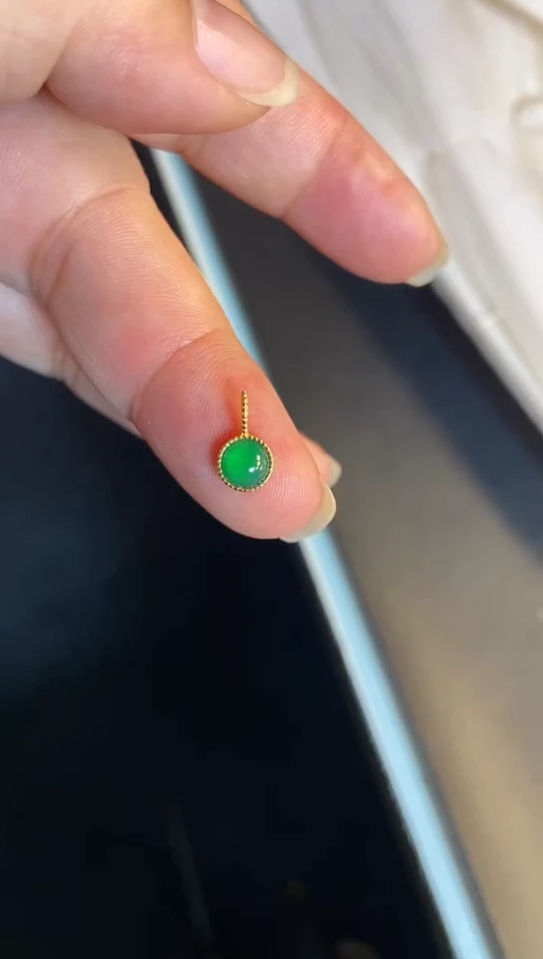 吊坠(不含链)银S925镶嵌翡翠1