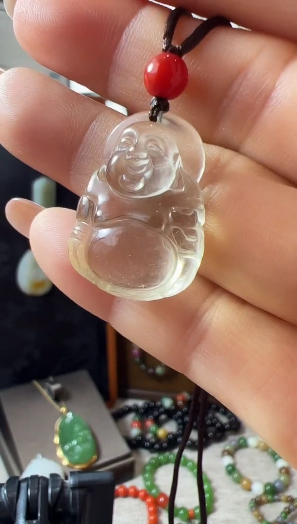 颈饰未镶嵌黄晶天然黄水晶佛公