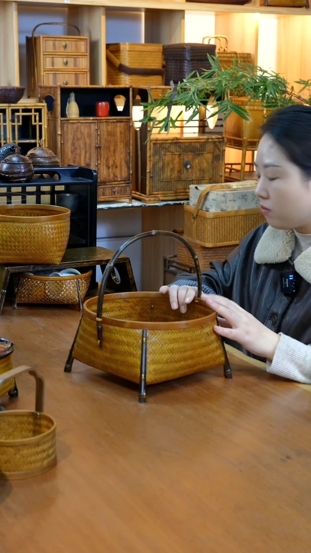 【闪购商品】收纳竹篓精美竹器