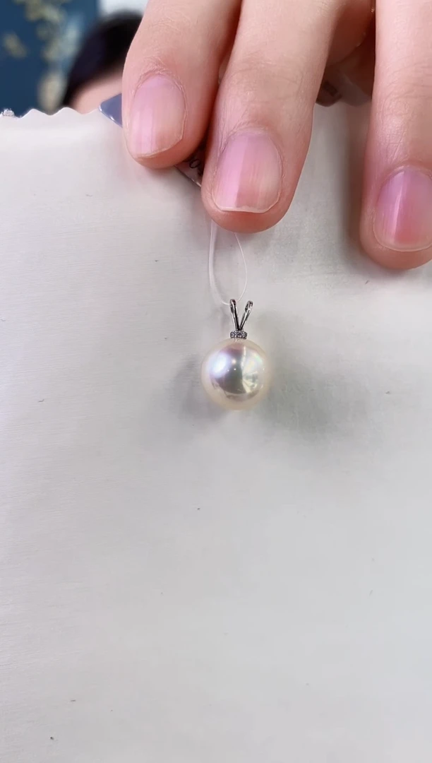 【闪购商品】海水珍珠吊坠(不含链)18K金镶嵌10-11海水珍珠吊坠