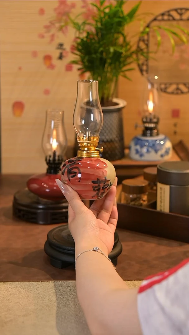 景德镇陶瓷油灯摆件