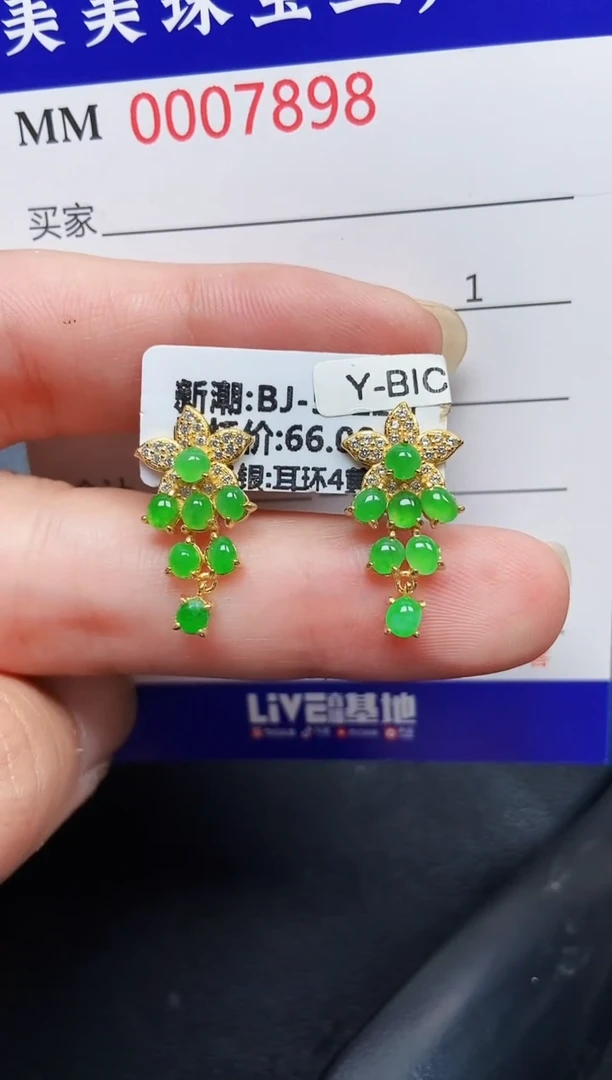 翡翠银S925镶嵌颈饰7898