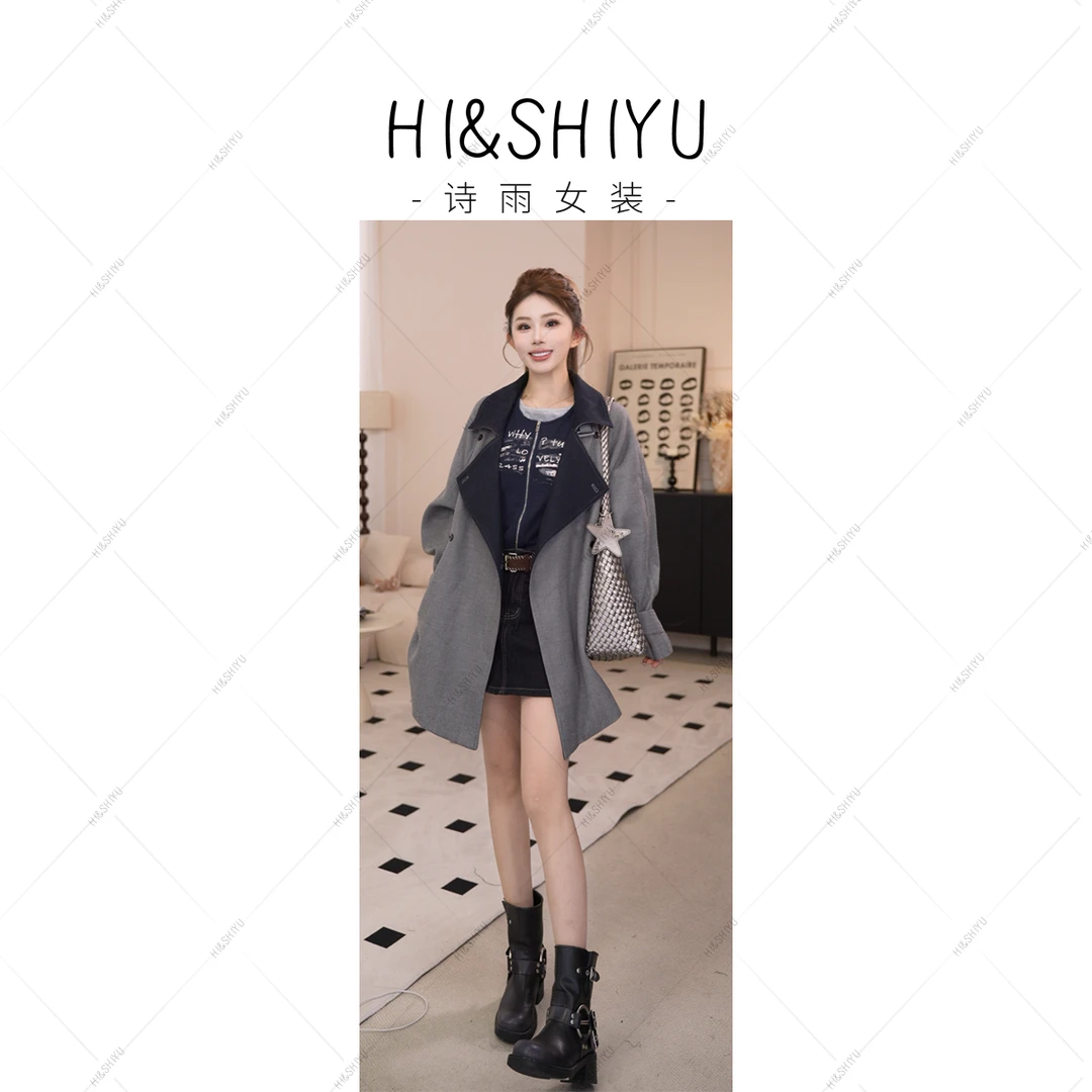 HISHIYU【伦敦新贵】2025秋装新款简约气质外套YSA4273