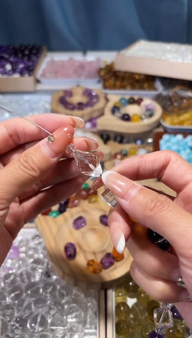 未镶嵌手串水晶白水晶灵摆单颗