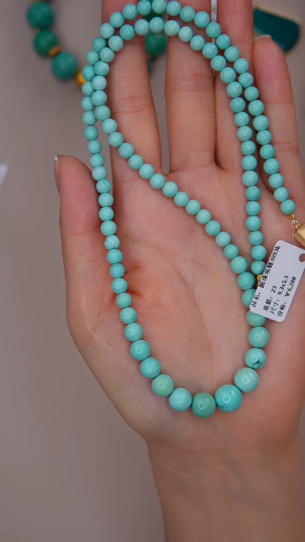 【闪购商品】绿松石项链18K金镶嵌1