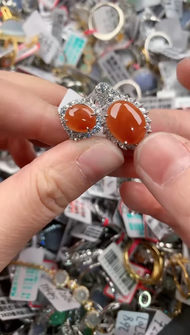 银S925镶嵌戒指翡翠16-16-16   8