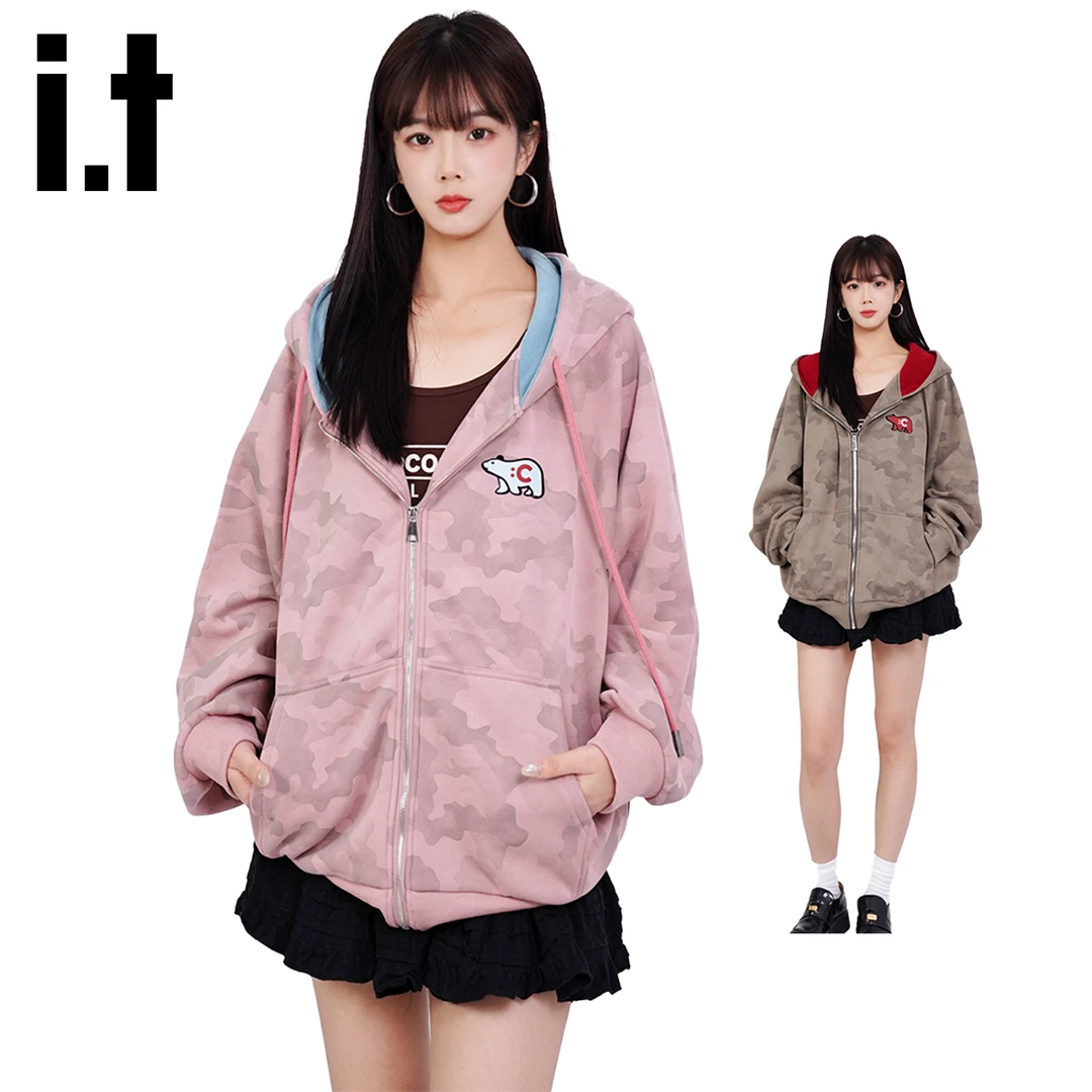 it：CHOCOOLATE设计感北极熊连帽情侣卫衣外套6163-1406398【DB】