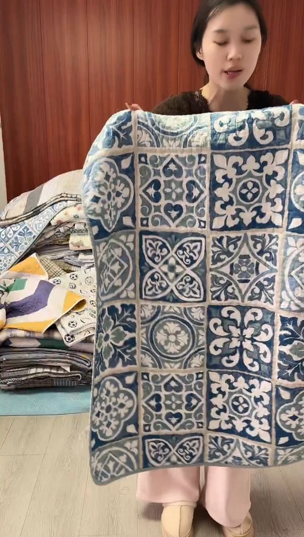 棉70*100青花瓷小垫子