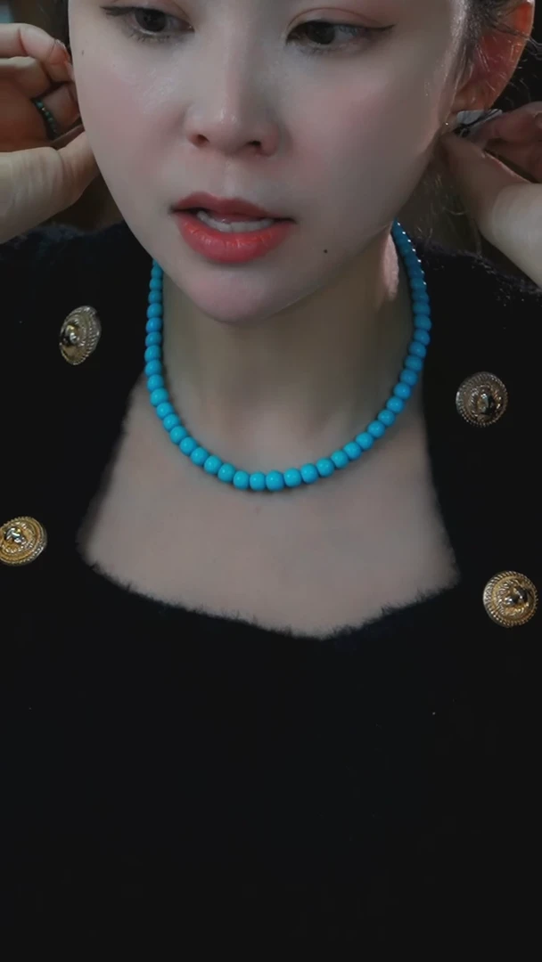 【闪购商品】绿松石项链未镶嵌发货一件5-8m