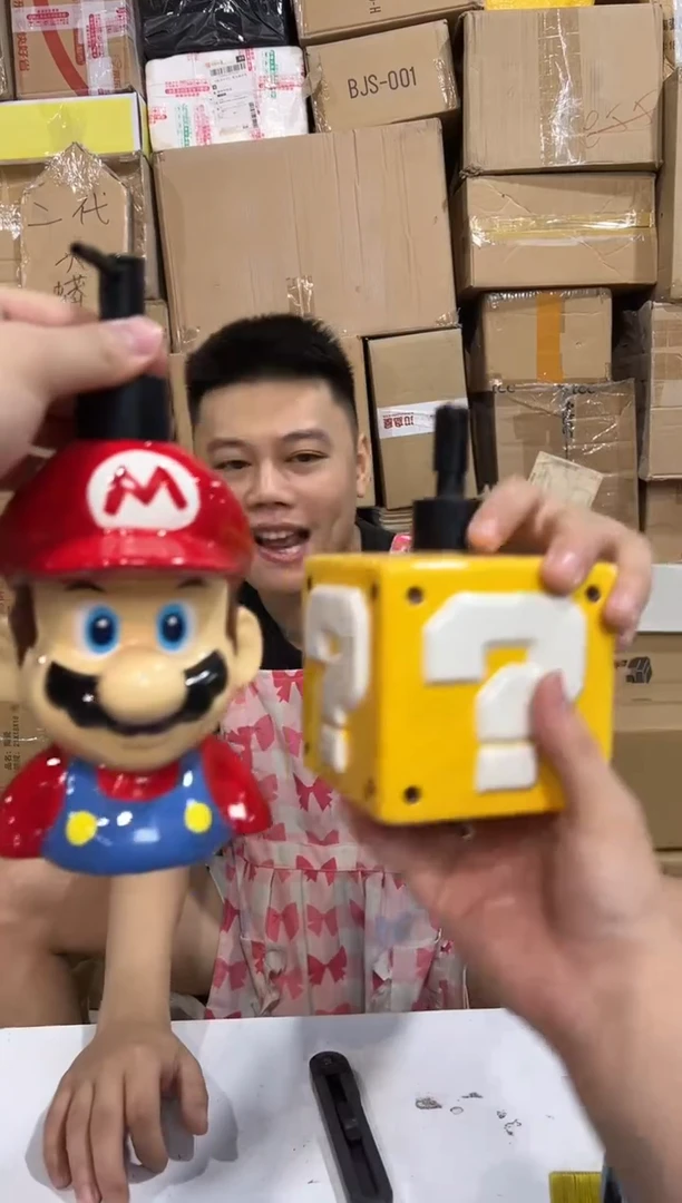 瓷片马里奥问号按压瓶一套