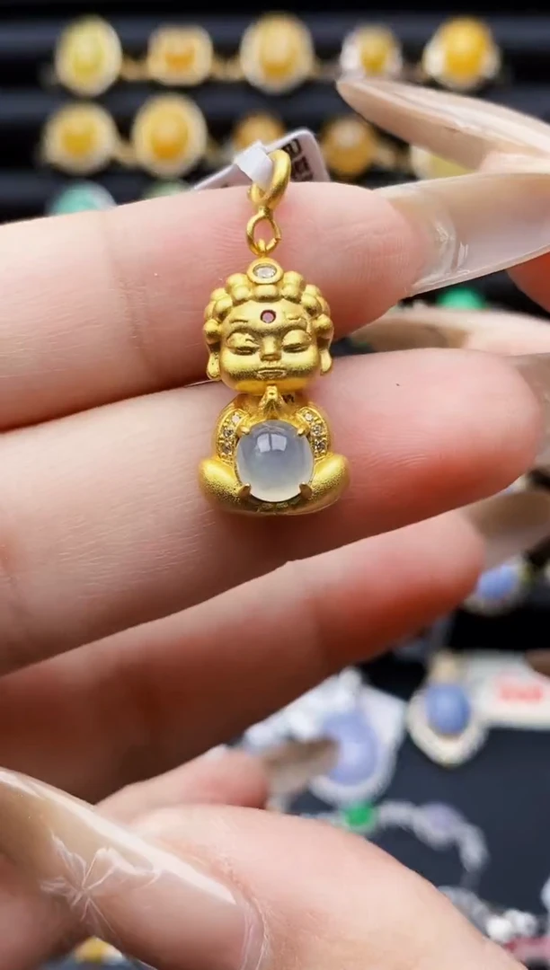 银S925镶嵌戒指翡翠4152