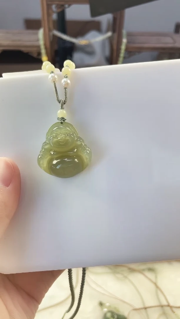 颈饰未镶嵌和田玉30mm佛公