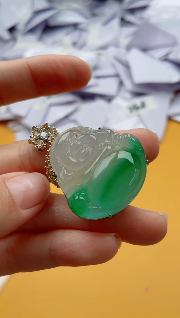 锦玺翡翠吊坠链接40000028