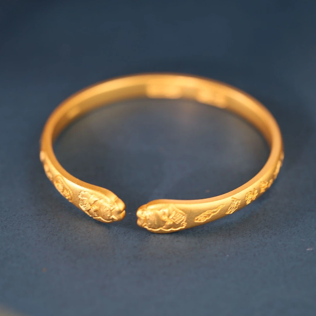 足银手镯 足银手镯吉言开口猫爪手镯