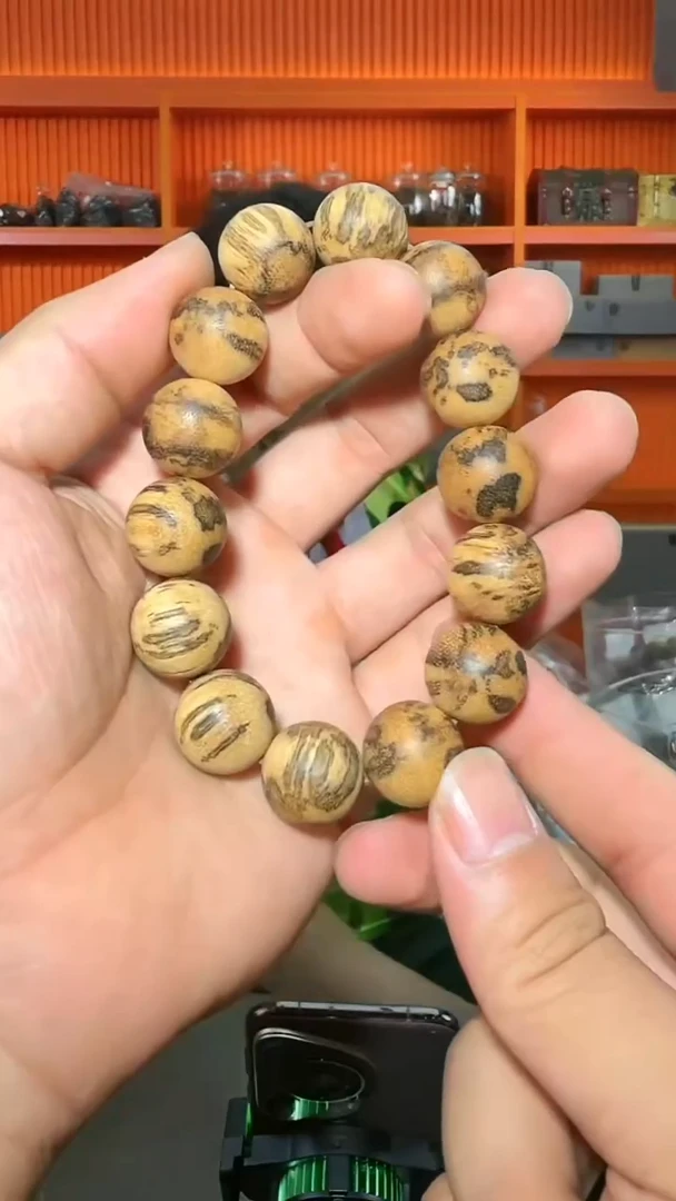 沉香手串69号沉水单圈1.7多样性发一