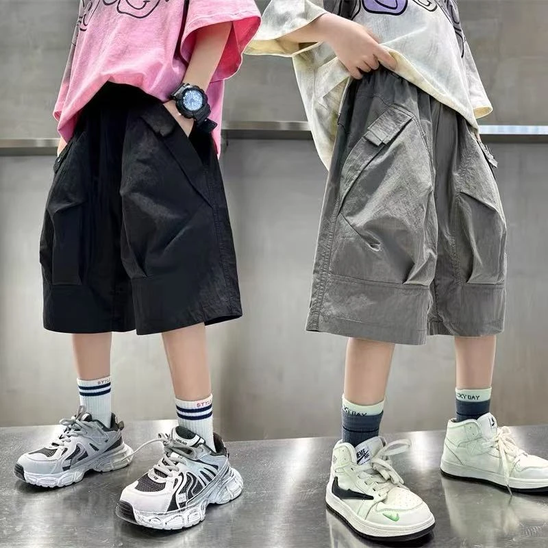 儿童夏季宽松休闲工装裤薄款百搭五分裤028