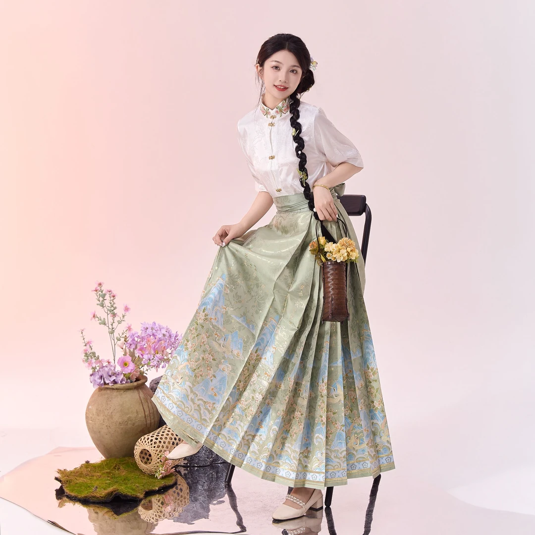 木槿春 （直播间价格）织金妆花马面裙上衣罩裙