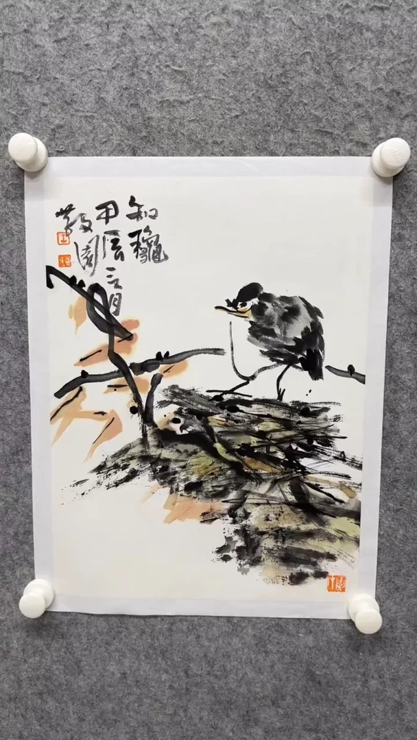 国画写意画花鸟画手绘