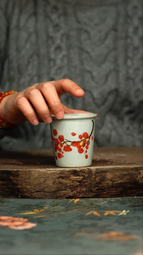 【闪购商品】杯釉下彩手工手绘同款陶器