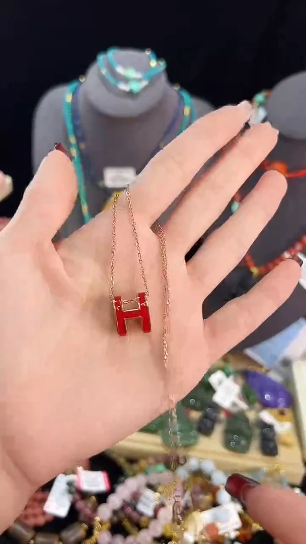 【闪购商品】玛瑙/玉髓颈饰钛钢吊坠