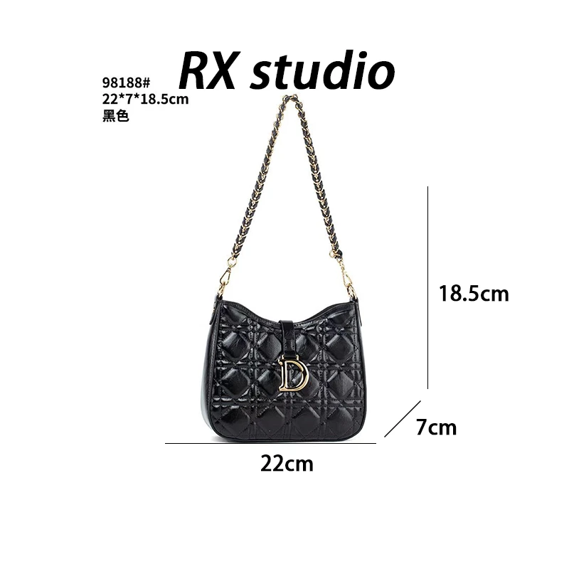 【南沙瑞熙】QYX-98188-黑色-轻奢小众时尚百搭女士包包
