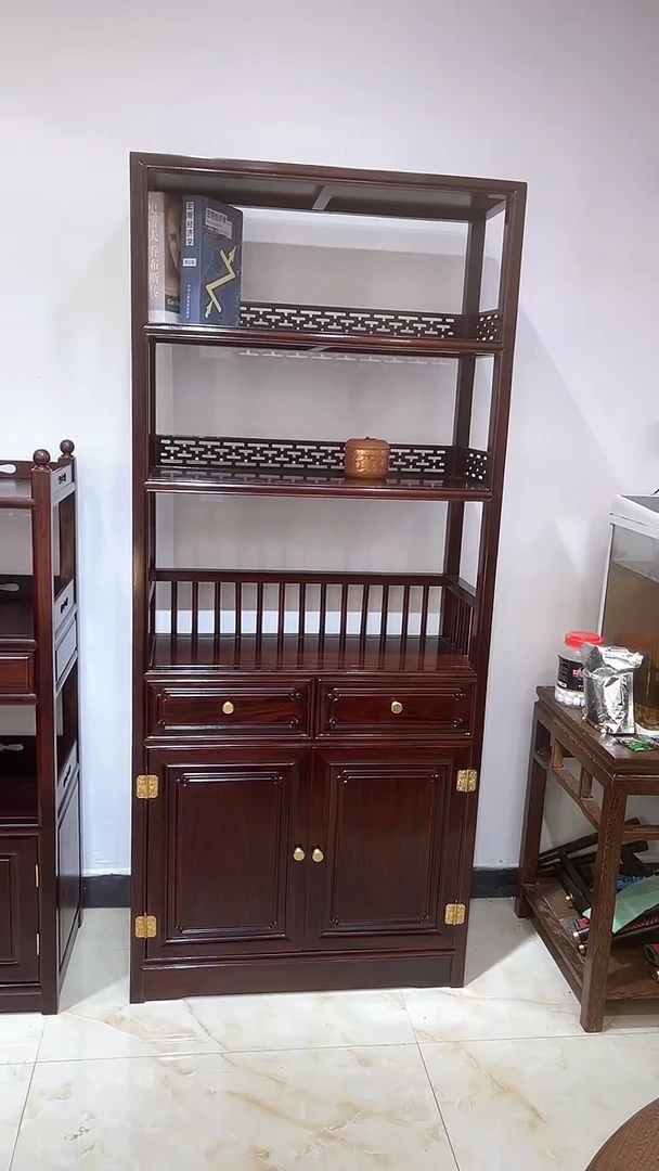 黑酸枝木类成套家具黑酸枝书柜尺寸78*32*180高