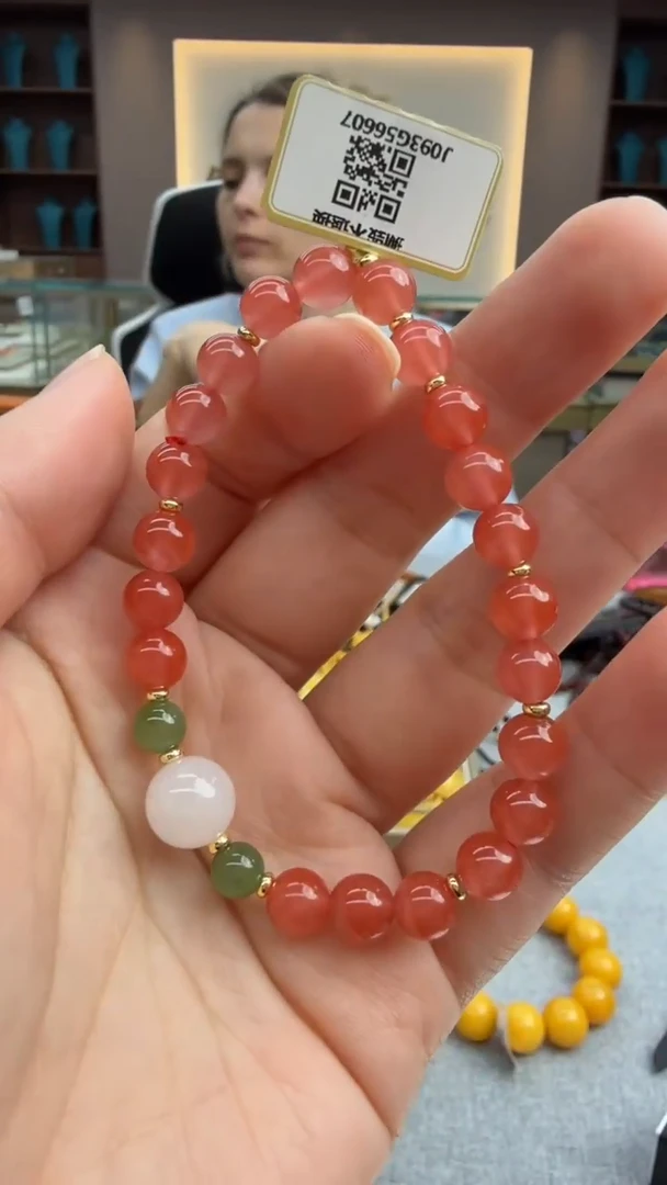 未镶嵌手链南红玛瑙127秒拍号 假一罚三