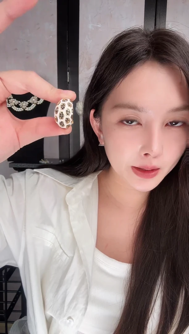 纯铜合金琉璃直播链接孤品福福单耳饰