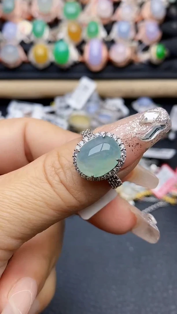 【闪购商品】翡翠戒指银S925镶嵌5748
