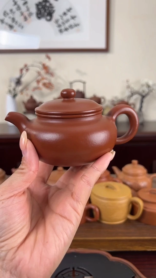 【闪购商品】紫砂茶壶瑕朱泥仿古壶230CC