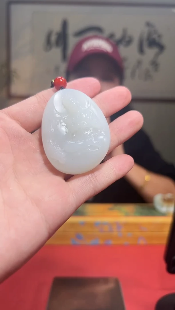未镶嵌和田玉挂件乐姐（观音）15