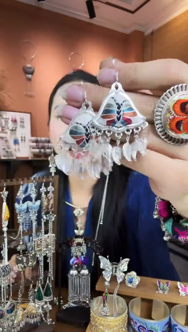 刺绣纯手工民族风耳环