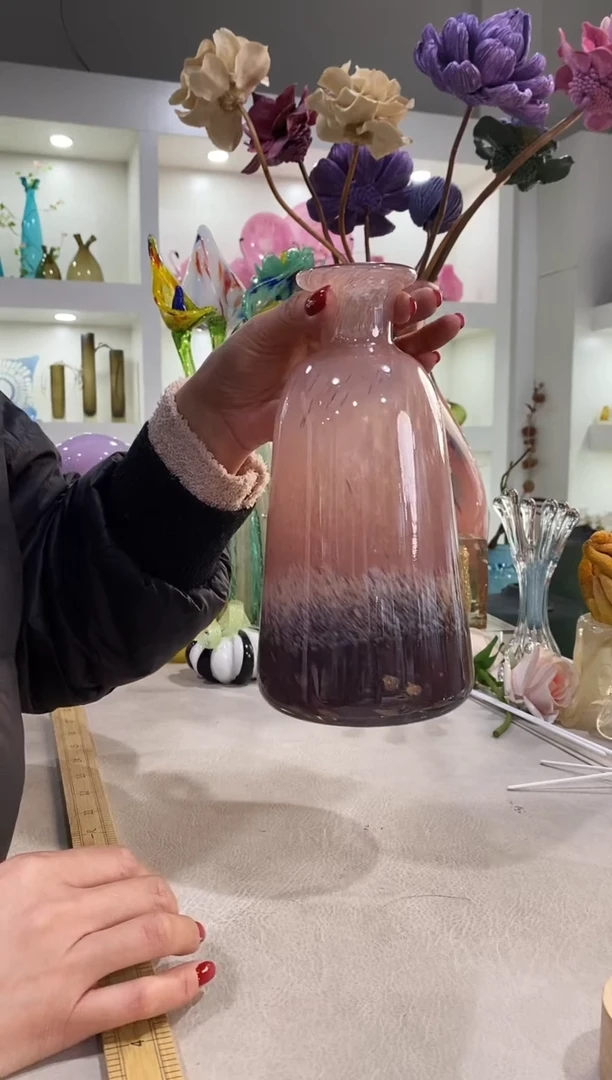 慕忆家手作琉璃花瓶微瑕