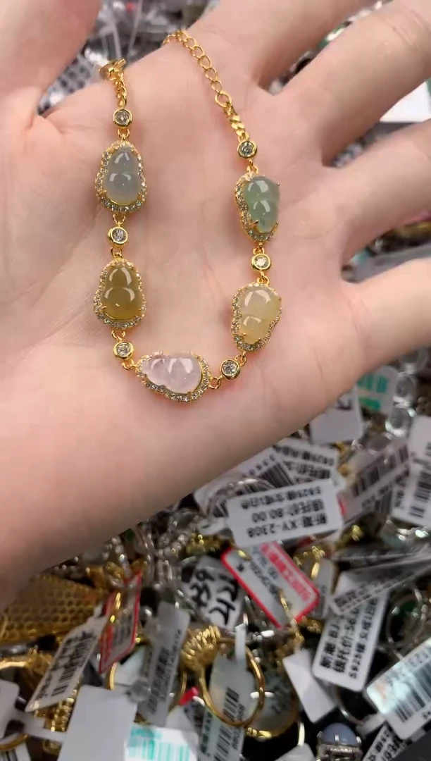 银S925镶嵌戒指翡翠1111----7