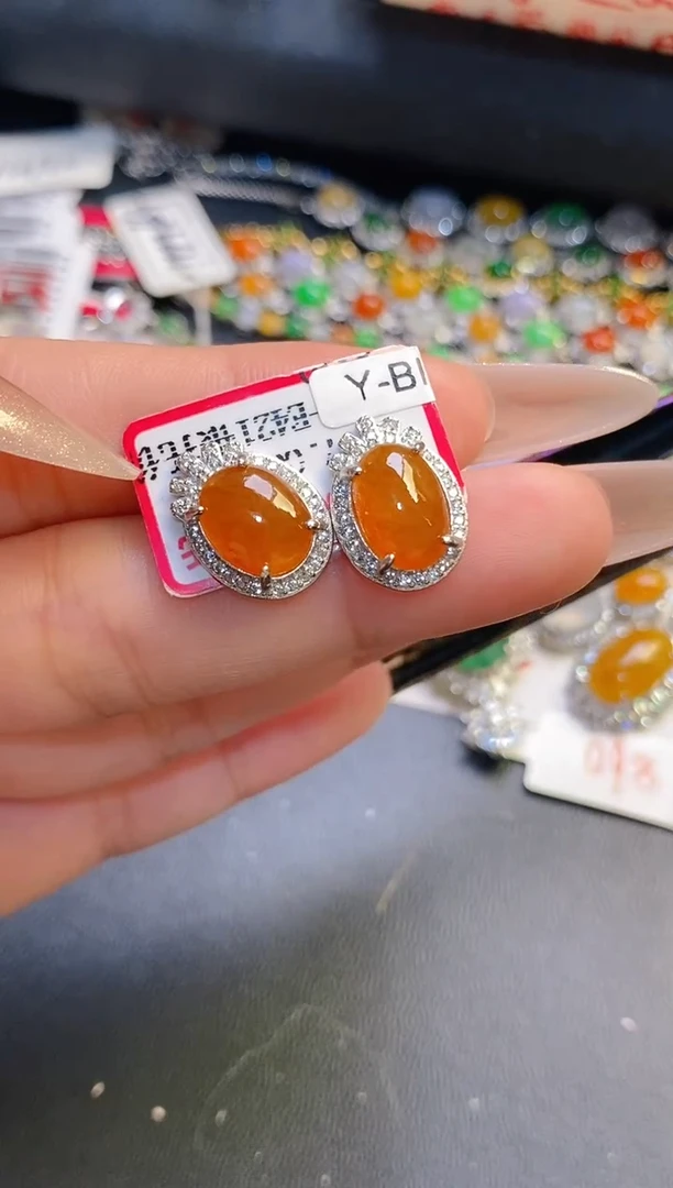 银S925镶嵌戒指翡翠天然