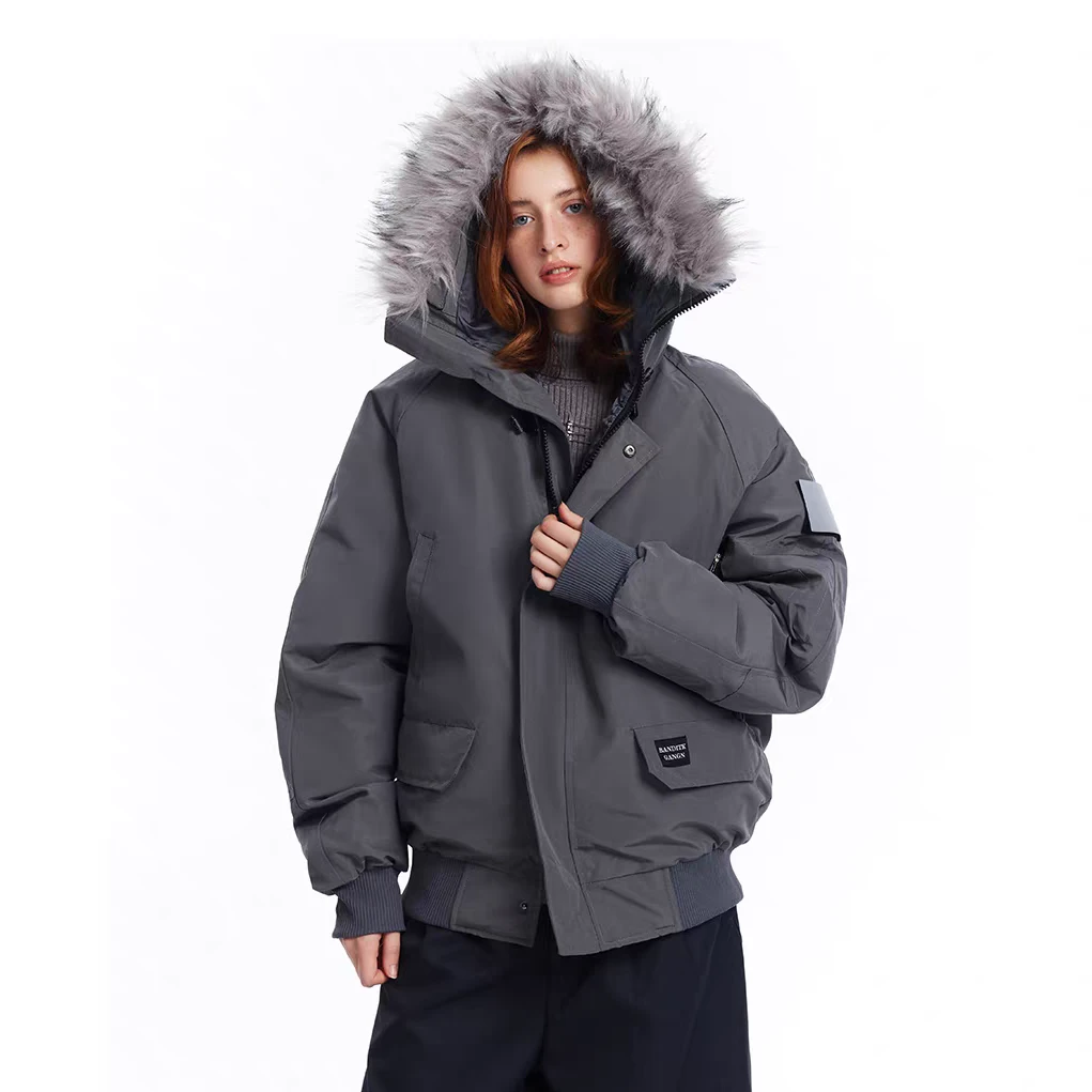 FDR WSP 24ss美式复古棉袄派克服毛领棉服冬季加厚保暖棉衣外套女