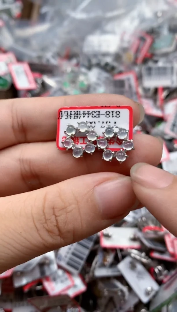 银S925镶嵌戒指翡翠天然A货缅甸翡翠