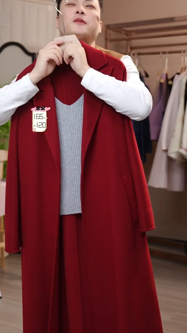 山羊绒大衣，百分百含量