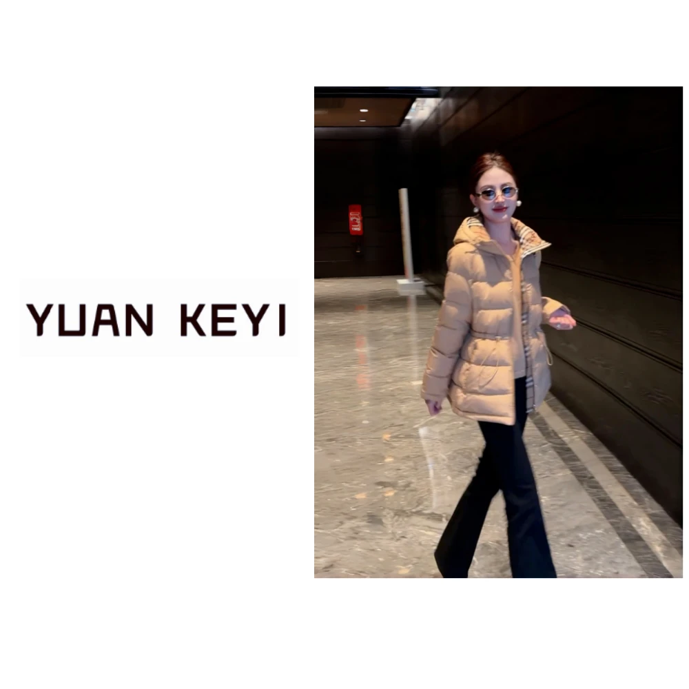 YUANKEYI“黄冰糖”90白鹅绒连帽抽绳羽绒服轻装滑