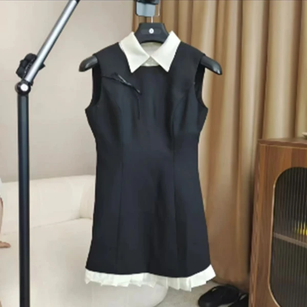 莲的百万 连衣裙气质显瘦休闲百搭黑色女士