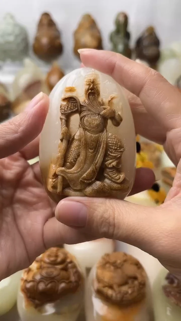 石材古青石棉纹正常不退换关公