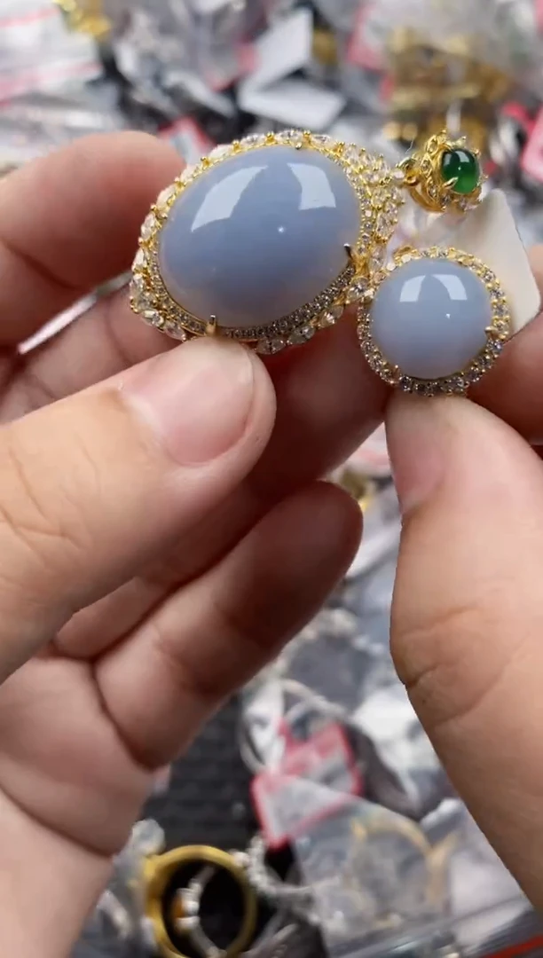 银S925镶嵌戒指翡翠333333  7