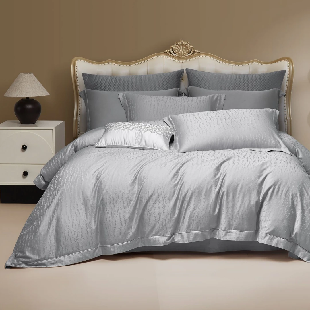 林小花【似水年华四件套】-2025新品印花轻奢全棉被罩四件套可机洗