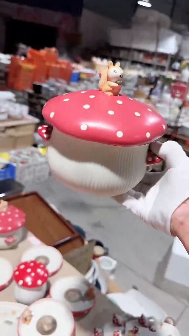 碗蘑菇带盖碗微瑕 凑满20元包邮