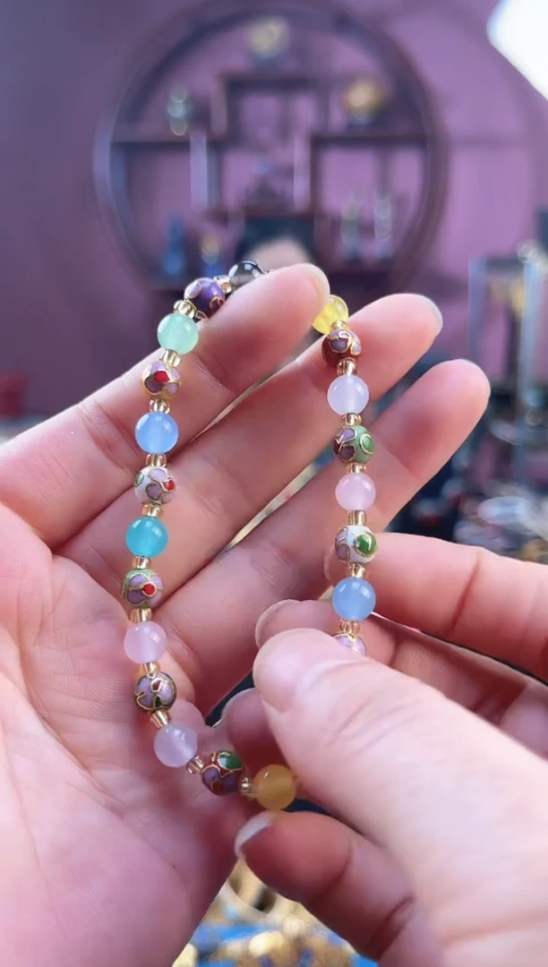 非遗 景泰蓝手串 0.6多宝