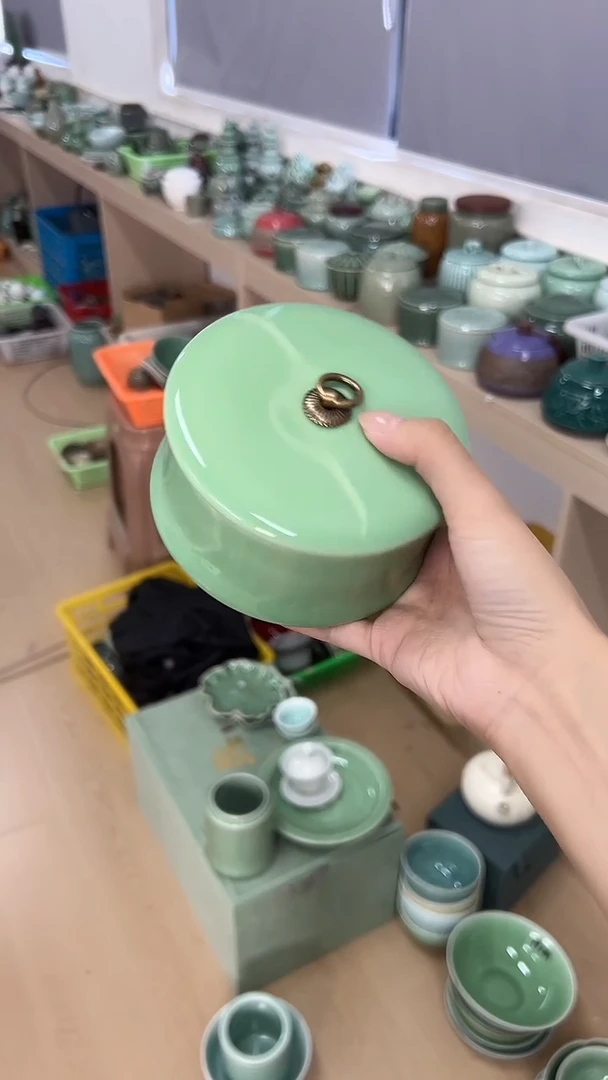 龙泉云间青瓷小米茶器