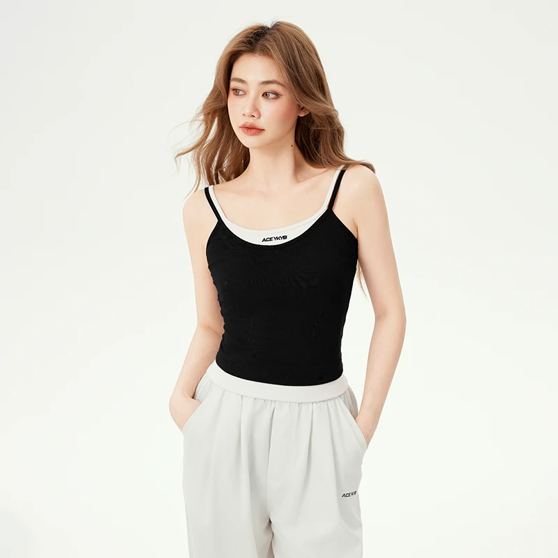YKYB2025夏季新款弹力螺纹面料吊带背心Y52FBX039