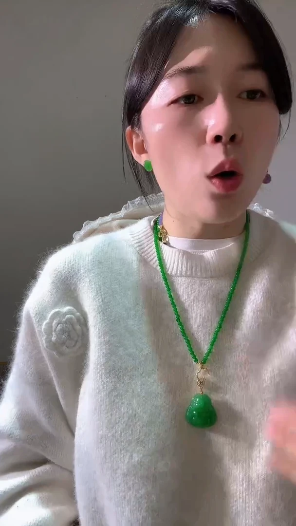 颈饰未镶嵌翡翠素毛衣链
